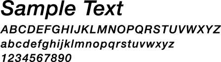 Helvetica Italic 画像