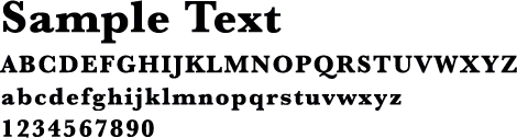 Futura の書体サンプル