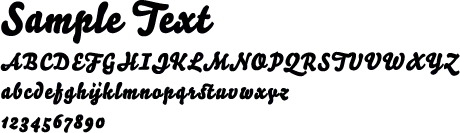 Impact の書体サンプル