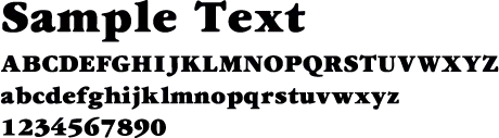 Gill Sans の書体サンプル