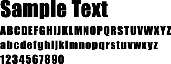 Franklin Gothic の書体サンプル