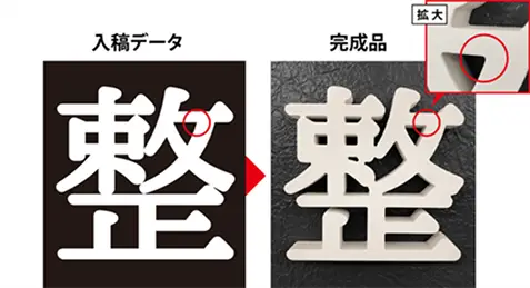 仕上がりについてのご注意についての参考イメージ