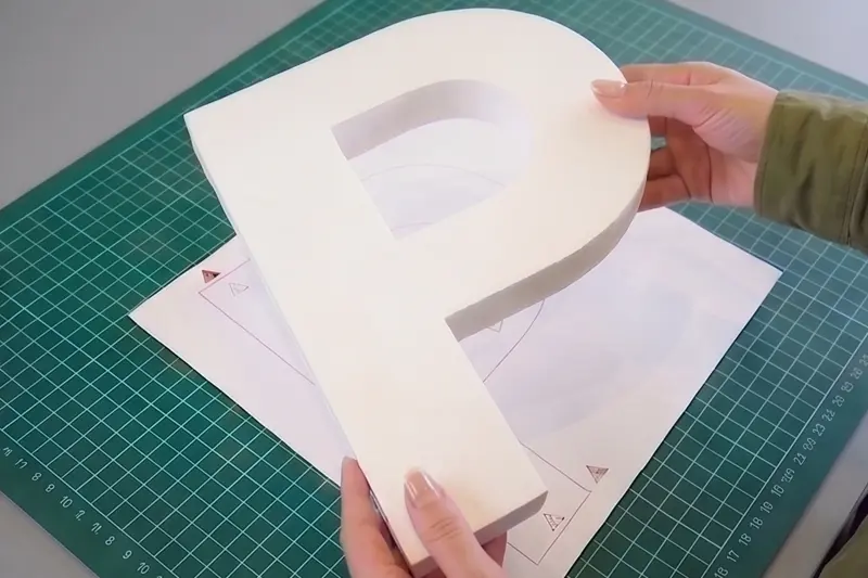 カルプ文字の取り付け手順